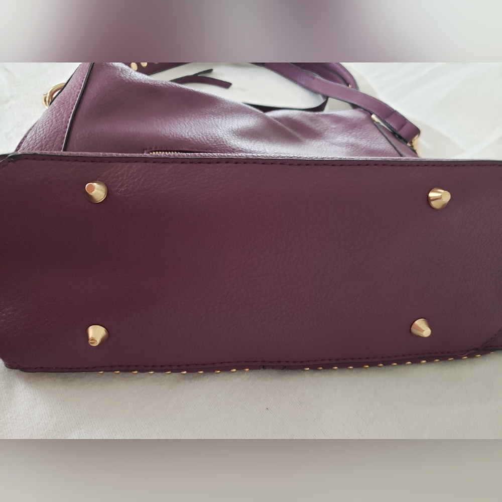 Montana West Studded Purple Conceal Carry Handbag Shoulder Crossbody - Picture 4 of 16